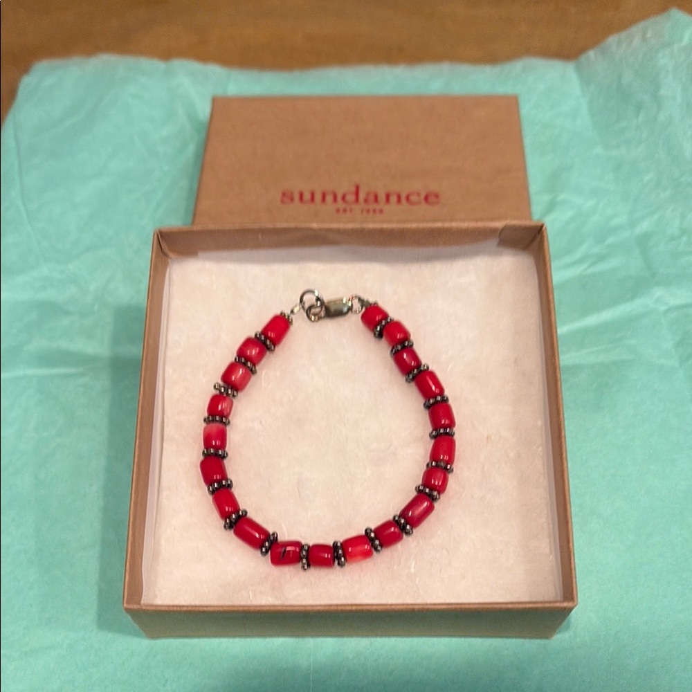 Sundance Vibrant Red and Silver Bracelet